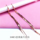 DOMEN Old Phoenix Gold Store Russian Women's New Simple Purple Gold Snake Bone Tassel Earrings Versatile 18k Color Gold Plated Tassel Earrings Rose Gold Pair