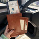 Feiyuega Kartenbeutel ID Bag Passport Storage Bag Multifunktionslager-Führer-Lizenz für Reiseboten und Frauen tragbarer Brieftaschenpassclip Brown Brown