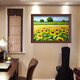 Sonnenblume Pastoral Landschaft Malerei handbemalte Ölmalerei Europäischer Eingang Eingang Eingang 692 Gold Massivholz Rahmen 160x100