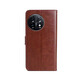 Mr.Gj adapté à un boîtier de téléphone mobile OnePlus 12 Flip Cuir PJD110 Wallet Card Card Full Pack Anti-Fall Soft Soft Inner Shell Magnetic Backle Protection Couverture pour hommes et femmes OnePlus 12 [Brown]