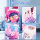 Juke 2024 new Bayangbi doll children's house play house toys girls princess doll set big gift box girls three-in-one-ice and snow box dressing table [blue