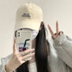 Women's new summer deep top showing face, big head circumference sun protection and sun protection wide brim baseball hat men's letters beige adjustable (about 55-58cm)