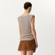 
JNBY/Jiangnan Buyi Spring and Summer Knitted Vest Round Neck Pullover Simple Comfortable Sleeveless Casual Delicate 5O4312070 674/Medium Gray Powder L