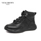 
VICKI BROWN [French brand] Martin boots men's high-end soft sole soft face casual shoes 2025 spring versatile comfortable men's boots black 41
