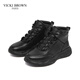 
VICKI BROWN [French brand] Martin boots men's high-end soft sole soft face casual shoes 2025 spring versatile comfortable men's boots black 41