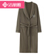 Jeriya waffle bathrobe men's spring and autumn pure cotton medium-length men's nightgown 2025 new water-absorbing integrated bathrobe LJ16834 L size [weight 120-140Jin [Jin equals 0.5 kg]]