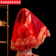 Red Veil Bride Durchscheinende Hochzeit Hochzeitsschleier chinesischer Stil Hochzeit xiUhe Kleidung Xipa Mesh Blick Maske Red Phantom 100*100 cm
