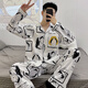 猫人2025新款男士青少年春秋夏季长袖卡通大码睡衣家居服 9905款 M 标准(高165\100斤)