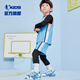 Jordan QIAODAN children's shoes children's sports shoes 2025 spring new product anti-slip knob button professional boys' basketball shoes Fengbei blue/Qingshui blue 31
