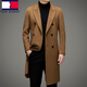 Tommy Kelly doppelseitiger leichter Luxusmantel für Männer über knielangen High-End-Russischen Business Wollmantel Tweed Windbreaker Jacke Männer schwarz m