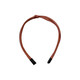 Tang Funi's hairbands for short hair, women's fine leather hairpins, Maillard hairpins, women's non-slip face wash headbands, new knotted ultra-fine leather hairbands, Tangerine Coffee