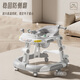 
Naughty Bear Baby Walker 2025 Anti-rolling Multi-function Walker Cart Baby Walker can walk, push, sit and fold 612 gray + dining plate + music + foot pad + double push handle + shed