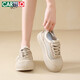 Katile crocodile women's shoes for summer breathable big toe shoes mesh hollow sports and casual shoes for women 1584 Khaki 38