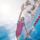 Decathlon [New Product] Swimming Cap Breathable Non-tie Mesh Cloth Children's Printed Swimming Equipment-5455509