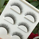 Hanbel 3D false eyelashes natural nude makeup sharpened Internet celebrity upper eye hair curled thick short style plain false eyelashes eyelash simulation C-04 (thick point) 3 pairs - free small glue