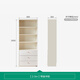 Quanyou Home Light Luxury Bookcase Floor-standing Wall Bookshelf Bedroom Storage Rack File Cabinet Storage Figure Display Storage Cabinet