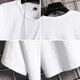 Summer short-sleeved T-shirt men's suit casual sports running shorts TZ359 suit white 3XL