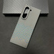 Original quality, suitable for Kevlar mobile phone case, aramid fiber zfold5 protective cover, W25 mobile phone case, new floating woven moon blue-metal frame magnetic back cover, volcanic hole, Samsung Galaxy Z Fold5