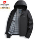 Pier Cardin 2025 Neues Nähr- und ältere Jacke Spring- und Herbstjacke Herren-locker Windproof-Oberteil kann den Hut Daddy Herren Kleidung schwarz N9716 170/m Einzelgröße abheben