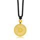 Tanhai Eight Treasures Compass Gold Pendant for Women Gold-wrapped Silver Fortune Ping An Lock Necklace for Men and Women Eight Auspicious Pendants (Large Edition) Free Black Rope