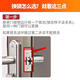 Clcey Door Lock Salle de bain Handle en acier inoxydable serrure sans clé de porte de toilette universelle verrouillage de porte en aluminium Poignée de porte alliage 9898 arc 110 trous sans langue