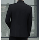 La voz del traje de traje de hombres Chouzhizhongshan para un joven de soporte de soporte delgado de ajuste delgado de estilo chino Vestido de regalo de regalo de regalo chino + camisa negra + pantalones negros (cinturón de regalo) 3xl