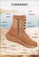 Jihua San 066 BOTAS DE COMBATO MARRAS GENUINAS Nuevas botas de combate de vaca Cuero de cuero anti-desgaste de la cremallera resistente a la cremallera Botas de combate modificadas mágicamente 41 = 255 [Dos pares de plantillas auténticas de vaca dos pares]