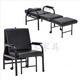 Dutting midi chaise, lit et chaise, lit pliant de bureau à double usage, compact, plat à plat, lit pliant de bureau à double usage, surface en cuir PU noir, C-5009
