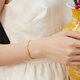 Liufu Jewelry Fuman Heirloom Foot Gold Ruixiang Pattern Tube Bead Colored Craft Gold Bead Gold Bracelet Priced F48G0033DS 6.27 grams (including labor cost 897 yuan)