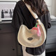 
Meipai versatile ins crossbody bag for women trendy spring and summer sweet dumpling bag waterproof student class canvas bag SN2694 upgrade reinforcement reinforcement more durable black single bag