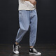
Play speed WNSULL large size jeans men's loose jeans plus fat plus large men's fashion summer style men's pants nine-point foot-retracting dad pants 9906 trousers 33