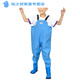 Children's water play one-piece waders, kindergarten waterproof clothes, children's rain boots, men's and women's fishing rain pants, beach children's (sky blue) overalls 24 (shoe inner length 15cm)
