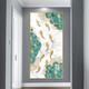 New Chinese style porch background wall decorative paintings and feels crystal porcelain mural Jiuyu picture aisle corridor corridor vertical single painting TXMG11162 70*140 wall width 90-100cm elegant black aluminum composite