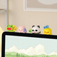 Qile desktop small ornaments cute healing to best friend girl boyfriend birthday gift computer car central control screen decoration ppa small animals (one set four)