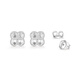 Mengjinyuan platinum earrings, four-leaf clover love genuine PT950 platinum earrings, birthday gift for girlfriend, about 3.05g