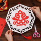 Kaibu Children's Day Cadeaux Héritage culturel intangible Fleurs traditionnelles Fleurs de fenêtre en papier cadrées