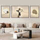Huaixue modernes Licht luxuriöser Wohnzimmer Dekoration Maltriptychonmale High-End-Sinnesstein für Sofa-Hintergrund Wandhängemalerei Atmosphärische Wandmalerei T12358 Links und rechts 60*80 Middle 110*80 Kristallporzellan Diamant-ingelobte Aluminiumlegierung schwarzer Rahmen