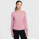 Nike (Nike) T-shirt à manches longues 2025 Spring Nouvelles vêtements de sport Running Fitness Training Round Base Shirt Casual Top Fn2802-699 Pink XL