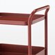 MUJI Steel Tube Trolley Rack Storage Rack Organizing Storage Rack Kitchen Bathroom Modern Simple Dark Red