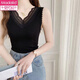 Modal französischer Spitze Hossport Frauen Frühling und Sommer Neuer Anzug Innerer Verschleiß sexy schlanker V-Ausschnitt-Weste Basis Ärmeln Top Red 683 XL (120jin [Jin entspricht 0,5 kg] -150jin [Jin gleich 0,5 kg]))