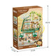 Panlost Teddy Baking House Street View Tienda de conveniencia Adulto Pequeño Conjunto de construcción de partículas Juguetes Juguetes Boys and Girls Día de niños Regalo Coffee Coffee House [1381 partículas]