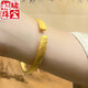 Chuxiao ancient gold 99918k gold alloy Long Yueming bracelet solid open bracelet for women Long Yuefengming bracelet