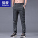 ROMON men's casual pants spring and summer 2025 new fashion versatile elastic driving commuter straight pants men's dad suit T-838 gray 28 (80-Jin[Jin equals 0.5 kg])