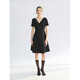 NOUVEAU TEMPERMENT A-LINE A-LINE DE LANGZI DE LANGZI Unique HEPBURN HEPBURN French Kochi Robe Black L