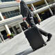 Katile crocodile suitcase men's trolley case large capacity suitcase student password box women's business suitcase black 28-inch super large size - 15-20 days of travel for two people
