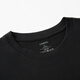 Limeng (Limeng) Herren- und Damenscheine mit 180 g Baumwoll kurzärmelig T-Shirt runden Hals Lose T-Shirt-Basis-Hemd schwarz l