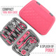 Kezhitu benutzerdefinierte 67-teilige Heimwerkzeugset Pink Women's Home Tool Box Pink Zange Schraubenschlüssel DT9720p