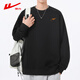 Pull back plus velvet sweatshirt for men 360g heavy cotton winter long-sleeved T-shirt men's warm base shirt men's jacket black XL