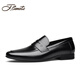 J.Benato brand flagship men's shoes 25 spring and summer new men's business formal leather shoes men's genuine leather slip-on shoes black 40 (250mm)