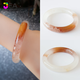 
JEA PIE premium Xiuyan jade bracelet collection Xinjiang gold silk jade high ice-type gemstone light-fiShe Taicui and ltian National inspection certificate/53.5 ring mouth/HW4839 gold silk jade